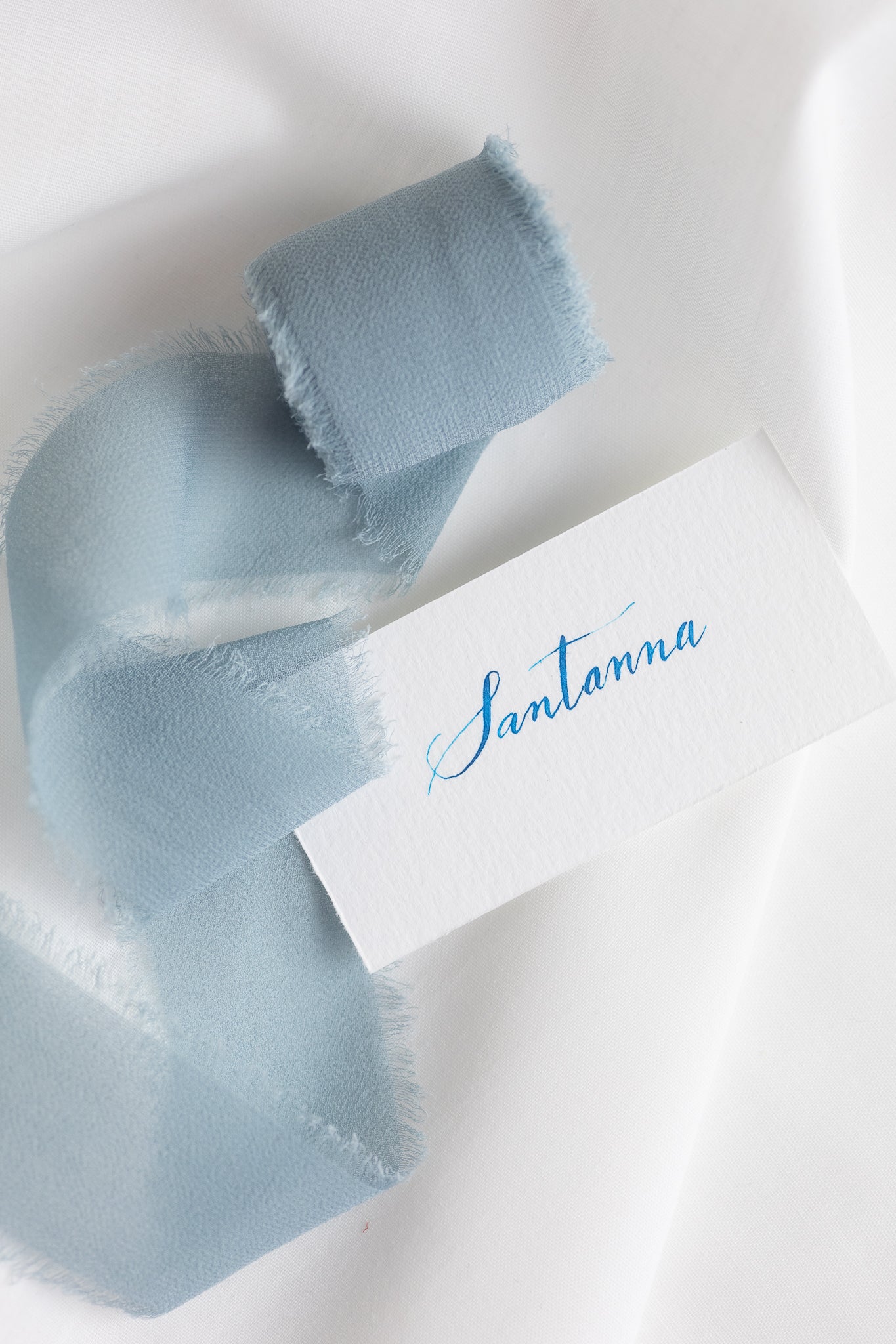 Zijden lint - Dusty blue