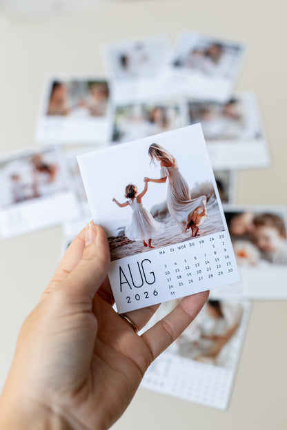 Magnetische kalender 2026 met gepersonaliseerde foto's