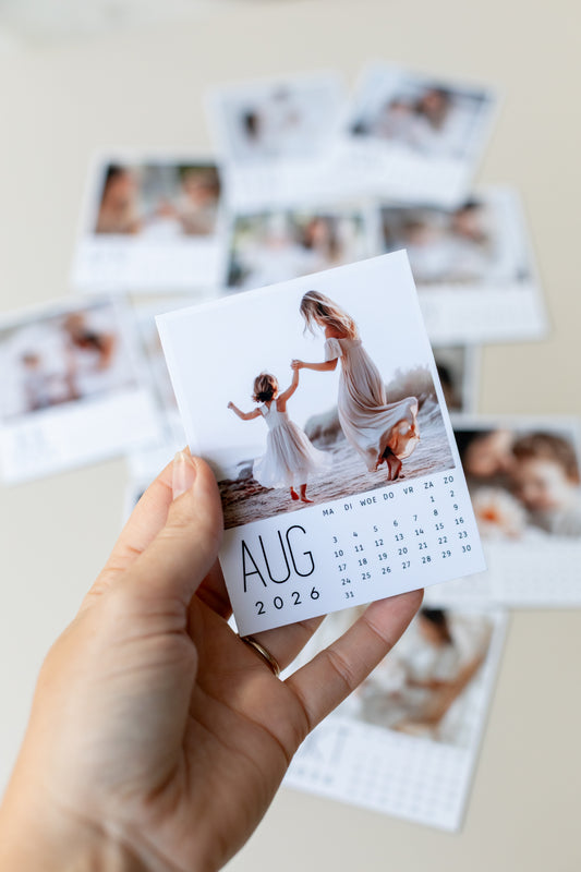 Magnetische kalender 2026 met gepersonaliseerde foto's