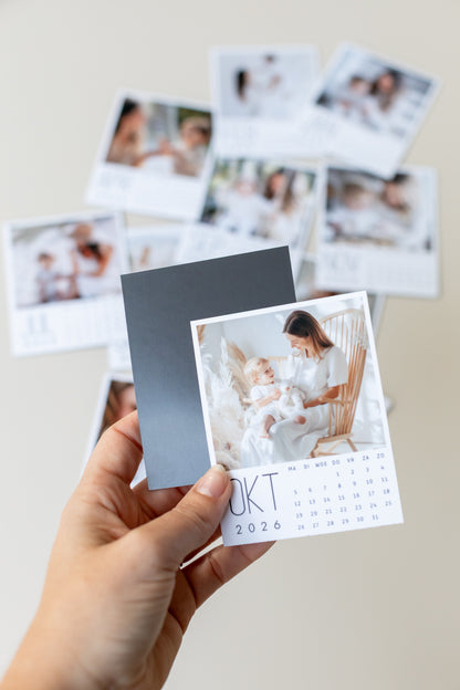 Magnetische kalender 2026 met gepersonaliseerde foto's